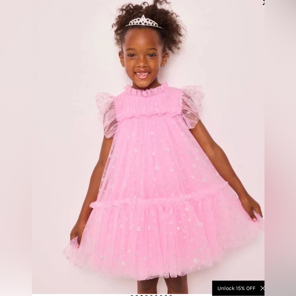 Lola the boys SHIMMER STARS TULLE DRESS